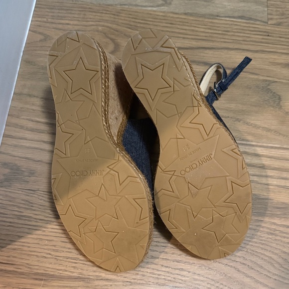 Jimmy Choo Dark Blue Espadrille Slingbacks - Picture 2 of 3